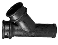 Тройник косой чугунный